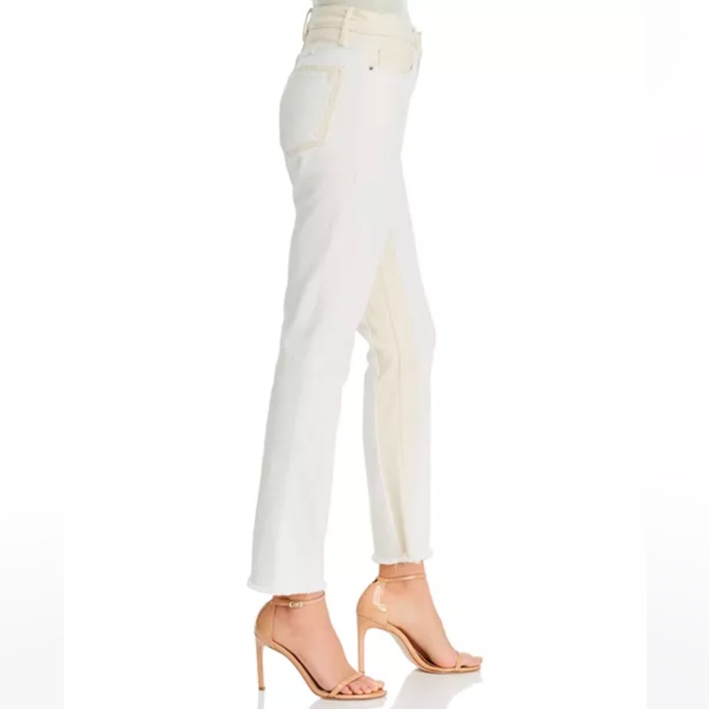 Framele Crop Mini Boot Color-Block Jeans In Blanc… - image 5